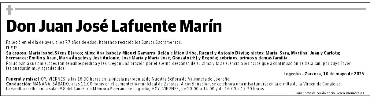 Don Juan José Lafuente Marín