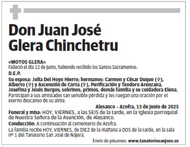 Don Juan José Glera Chinchetru