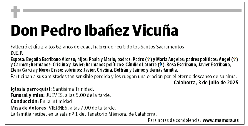 Don Pedro Ibañez Vicuña