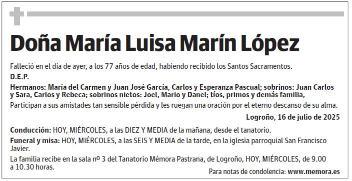 Doña María Luisa Marín López
