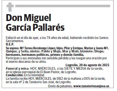 Don Miguel García Pallarés