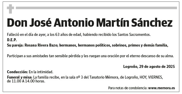 Don José Antonio Martín Sánchez