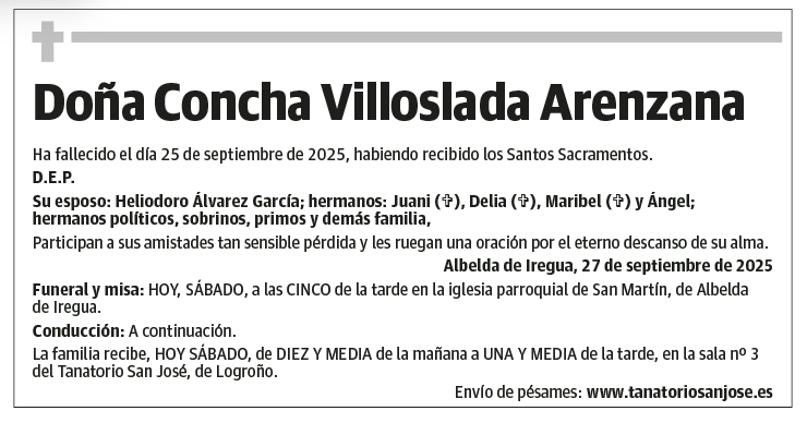 Doña Concha Villoslada Arenzana