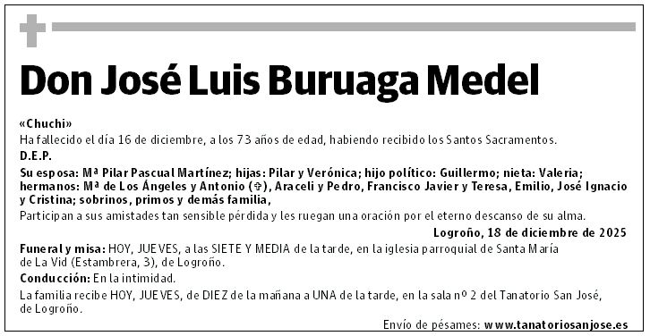 Don José Luis Buruaga Medel