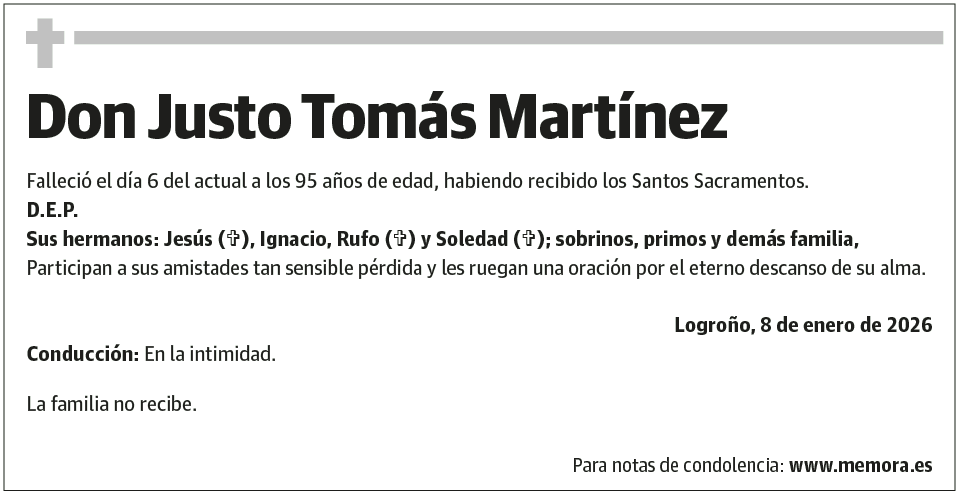 Don Justo Tomás Martínez