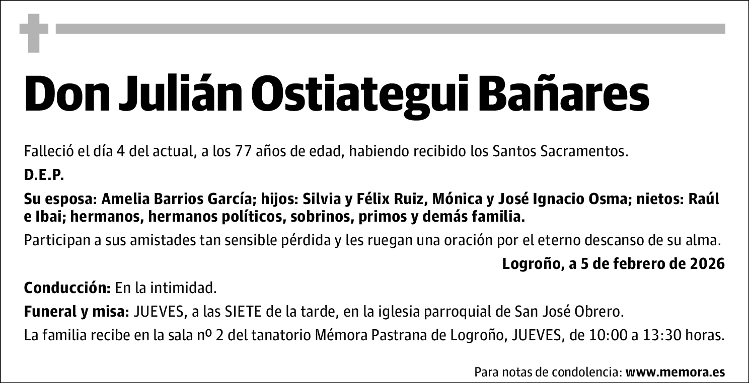 Julián Ostiategui Bañares