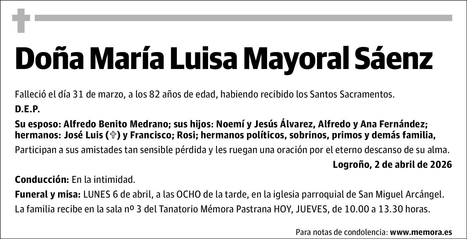 María Luisa Mayoral Saenz