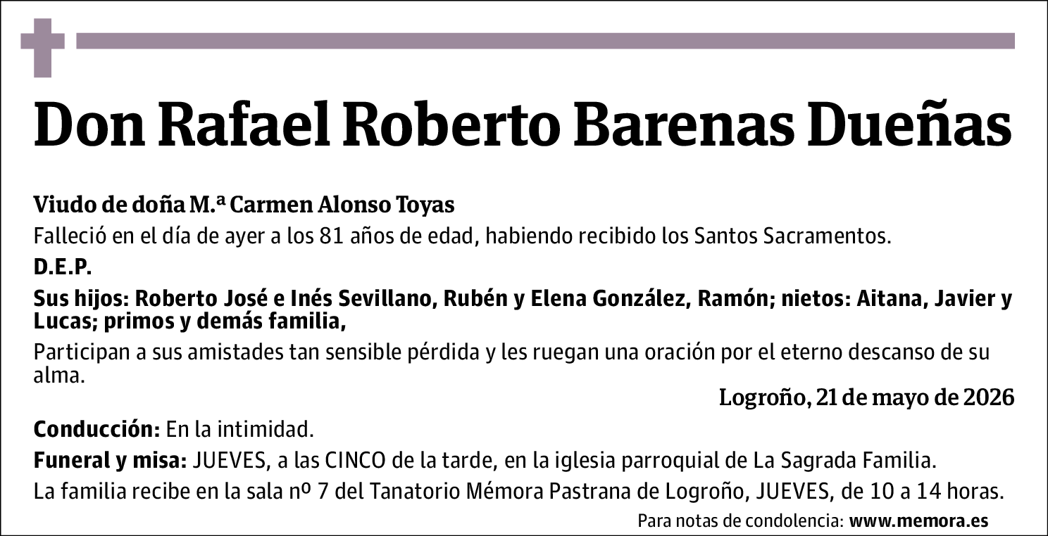 Rafael Roberto Barenas Dueñas