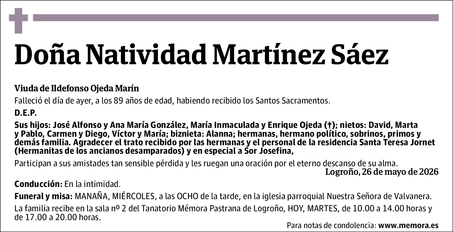 Natividad Martínez Sáez