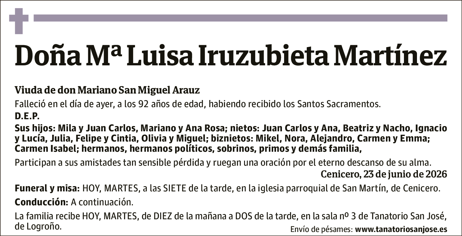 Mª Luisa Iruzubieta Martínez