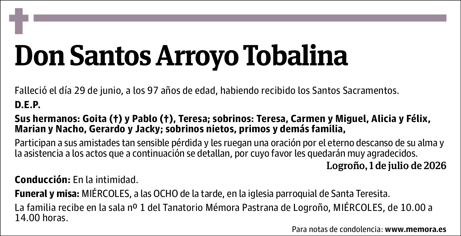 Santos Arroyo Tobalina