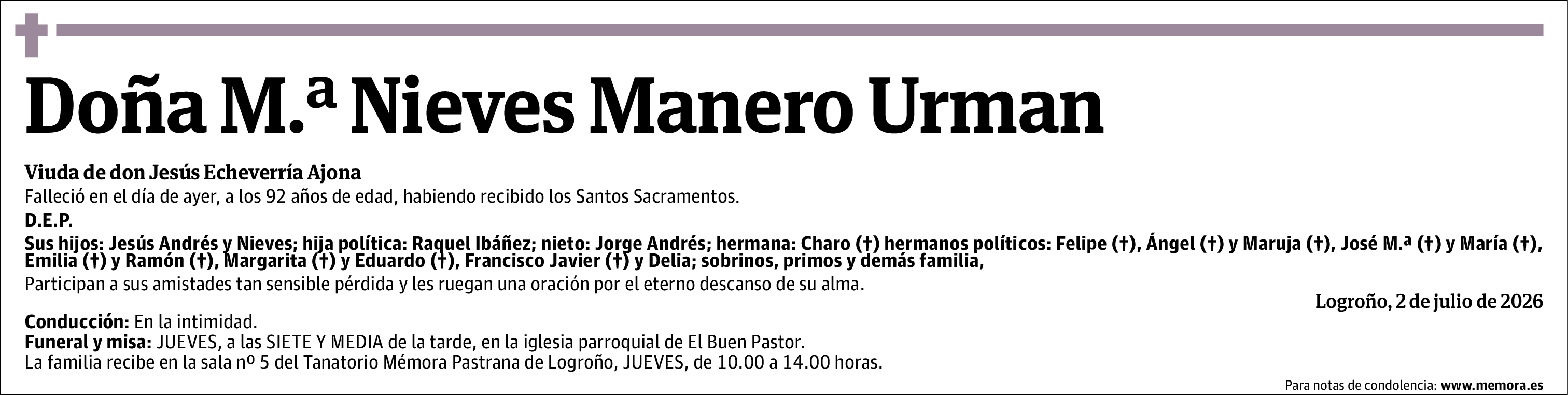 Maria Nieves Manero Urman