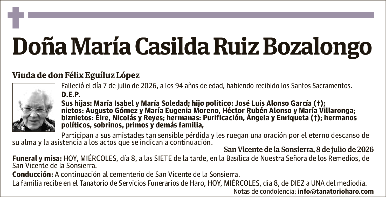 María Casilda Ruiz Bozalongo