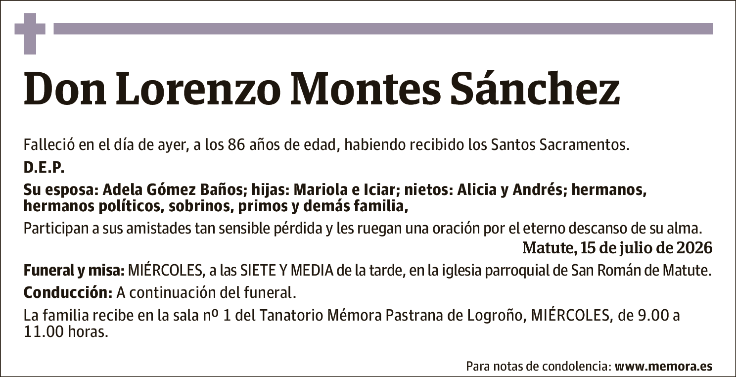 Lorenzo Montes Sánchez