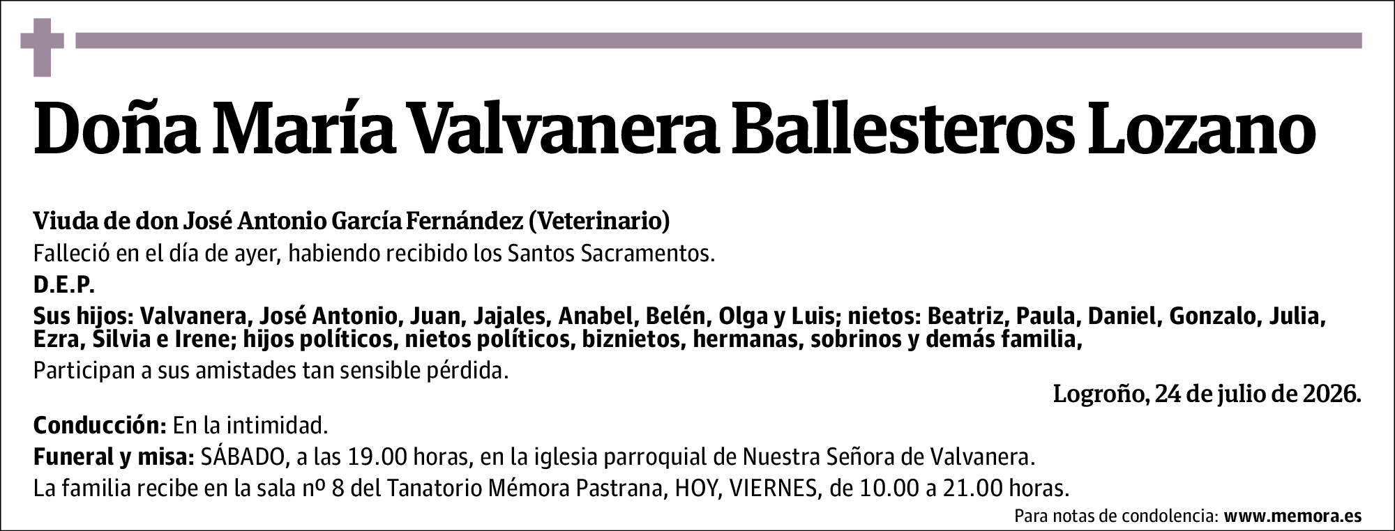 María Valvanera Ballesteros Lozano