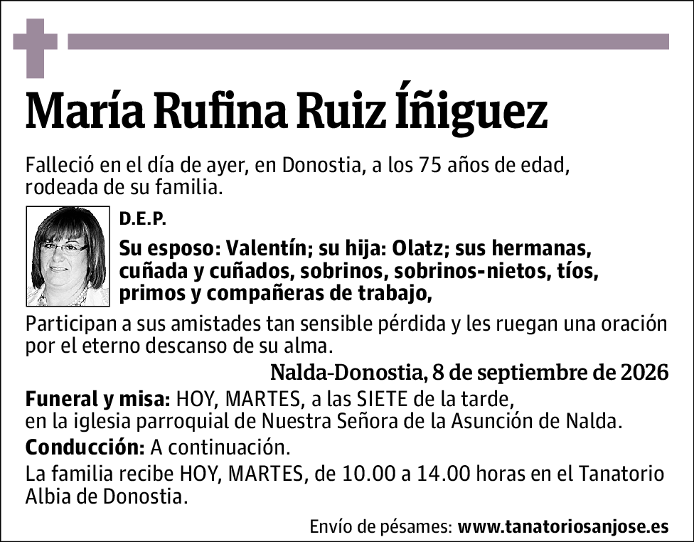 María Rufina Ruiz Íñiguez