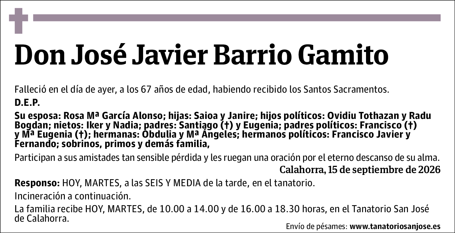 José Javier Barrio Gamito