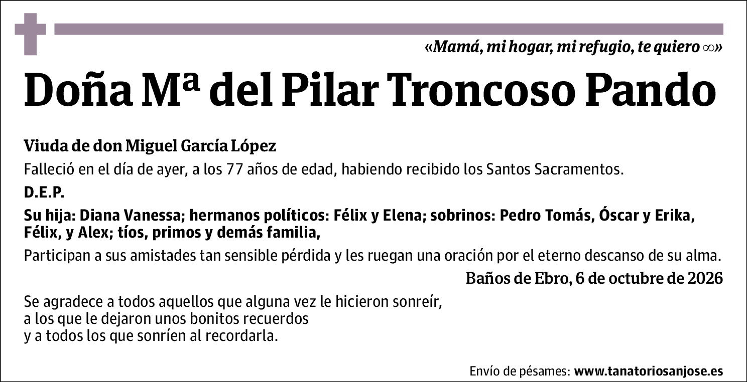 Mª del Pilar Troncoso Pando