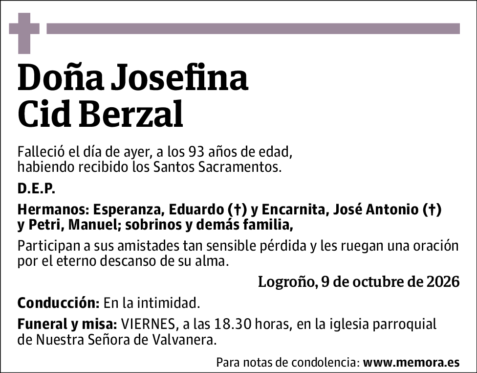 Josefina Cid Berzal